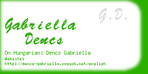 gabriella dencs business card